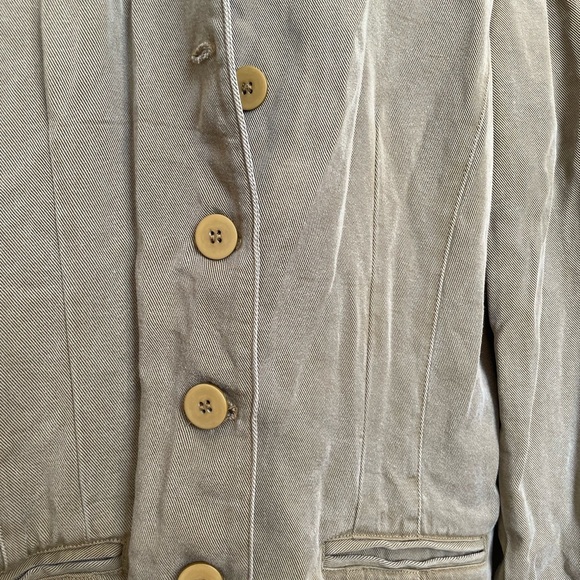 VINTAGE Democracy USA made 100% Tencell Overcoat  size L - Picture 3 of 7